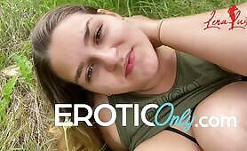 Outdoor Masturbation with Anal Plug and Pee