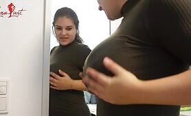 Man's dream: Lena Lust shows her sexy curvy Body in the dressing Room