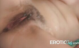 Hairy Pussy Cumshots: Blonde Doggy Bath, Busty Couch BJ & Tanned Pool Grass Fucks!