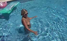 Blonde Slut gets fucked hard Outdoors by a big Cock