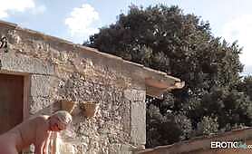 Horny blonde Slut gets a hard fuck and a hot Threesome