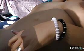 Lesbian Fuck Outdoors in the german Mountain Area ends up in a horny Gangbang with hot thick Cocks!