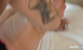 Blonde Milf gets her Mouth full with Cum